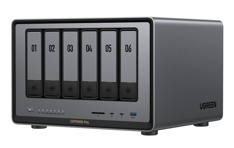 第12世代 Corei5 10コアCPU搭載 10GbE×2 6ベイNAS ディスクレスモデル DDR5 8GBメモリ標準 2年保証付随 DXP6800 Pro