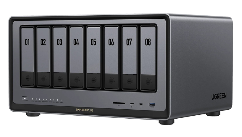 第12世代 Corei5 10コアCPU搭載 10GbE×2 8ベイNAS ディスクレスモデル DDR5 8GBメモリ標準 2年保証付随 DXP8800 Plus