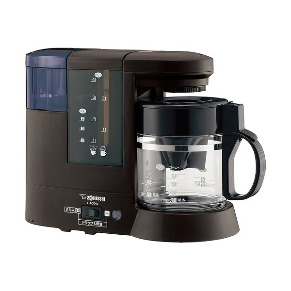 ミル付きコーヒーメーカー 珈琲通 カップ4杯分 ダークブラウン