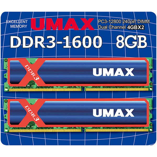 デスクトップPC用メモリー UDIMM DDR3-1600 8GB（4GB×2） H/S