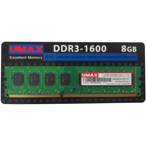 デスクトップPC用メモリー UDIMM DDR3-1600 8GB 1枚組