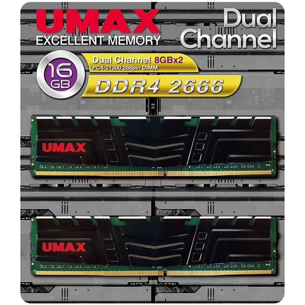 デスクトップPC用メモリー UDIMM DDR4-2666 16GB（8GB×2） H/S