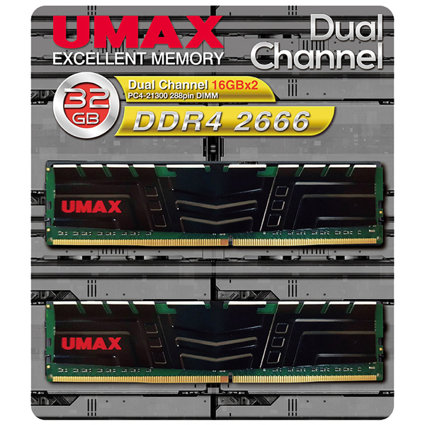 デスクトップPC用メモリー UDIMM DDR4-2666 32GB（16GB×2） H/S