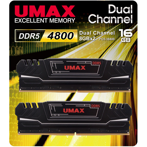 デスクトップPC用メモリー UDIMM DDR5-4800 16GB（8GB 2枚組） ヒートシンク付きモデル