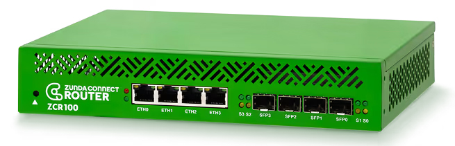 クラウド管理型ネットワークルーター ZUNDA CONNECT ROUTER （10Gbps対応SFP+ポート x4/2.5Gbps対応LANポート x4/Intel Core i3/8GB/128GB SSD/管理用SIMカード付き）