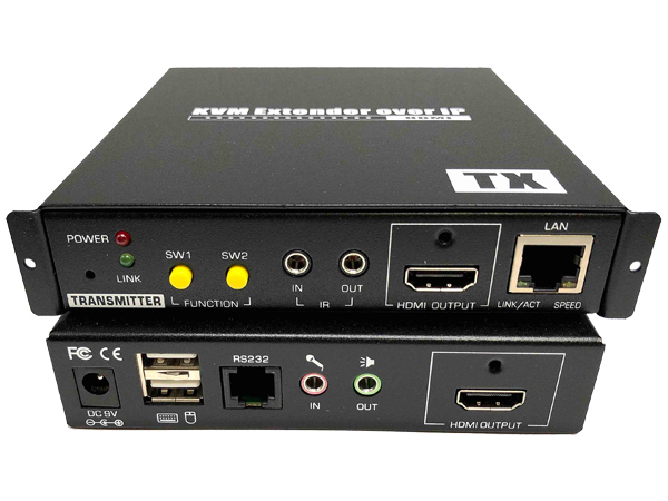 LANケーブル利用KVM切替延長器（HDMIモニタ）/RS232C対応/受信器