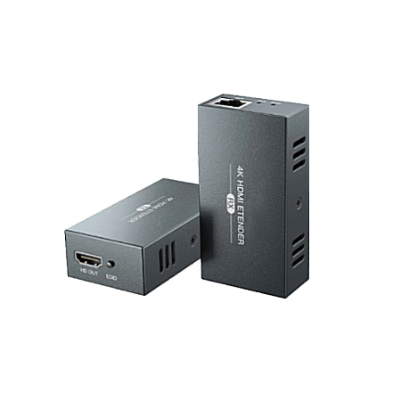 PoE対応LANケーブル利用HDMIモニタエクステンダー/最大100m（送受信器セット）
