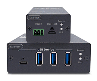 アイソクロナス転送採用/LANケーブル利用 USB3.2 Gen1/2.0/1.1デバイス対応エクステンダー（Host/Deviceセット）