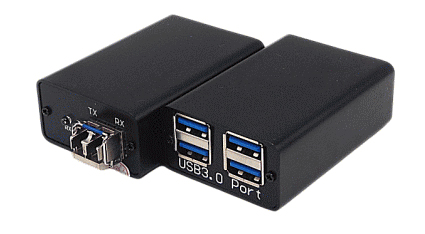 光ケーブル利用USB3.2Gen1専用エクステンダー（Host/Deviceセット）