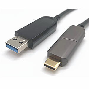 USB3.2 Gen2対応USB Type-C - Type-A光ハイブリッド延長ケーブル 30m