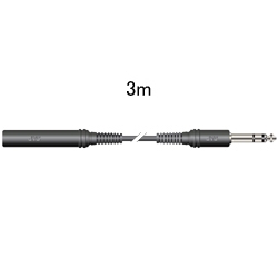 ステレオ標準ジャック-ステレオ標準プラグ（3M）