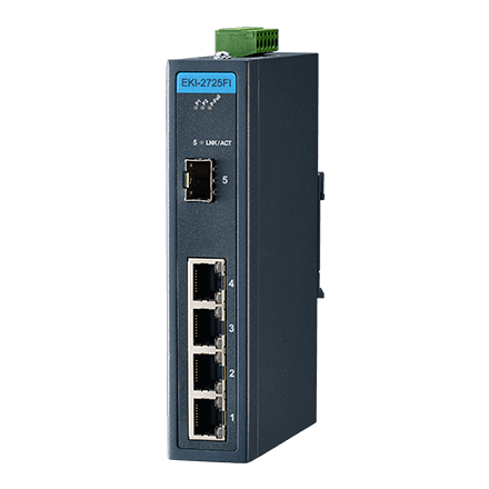 産業用コミュニケーションEKI 4GE + 1SFP Ind. Unmanaged Switch W/T