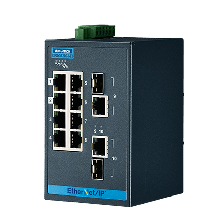 産業用コミュニケーションEKI ETHERNET DEVICE 8FE + 2G Ind. Switch with EtherNet/IP W/T.