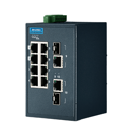 産業用コミュニケーションEKI ETHERNET DEVICE 8FE + 2G Ind. Switch with Modbus TCP/IP W/T.