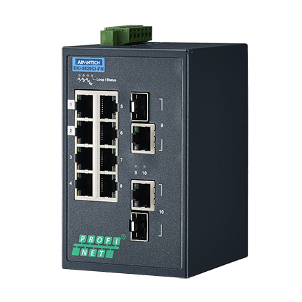 産業用コミュニケーションEKI ETHERNET DEVICE 8FE + 2G Ind. Switch with PROFINET W/T.