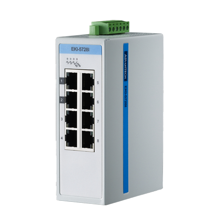 産業用コミュニケーションEKI ProView 8-port Gigabit Industrial Switch Extreme Temp -40～75℃