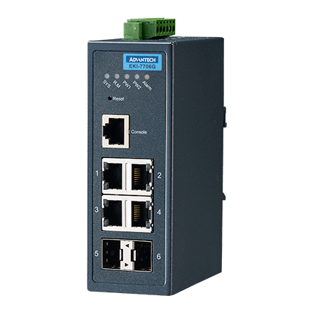 産業用コミュニケーションEKI 4GE + 2SFP Managed Ethernet Switch Wide Temperature