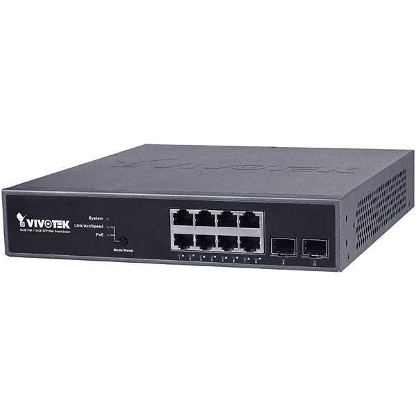 AW-GEV-104B-130 8ポート Web Smart PoEスイッチ (8P GbE PoE + 2P GbE(SFP))(PoE+対応)