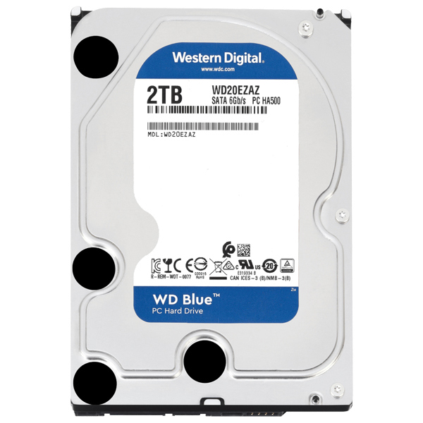 WD Blueシリーズ 3.5インチ内蔵HDD 2TB SATA3（6Gb/s） 5400rpm 256MB WD20EZAZ-RT