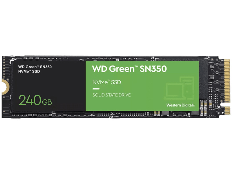 WD Green SN350 内蔵SSD PCIe Gen3 240GB 3年保証 WDS240G2G0C