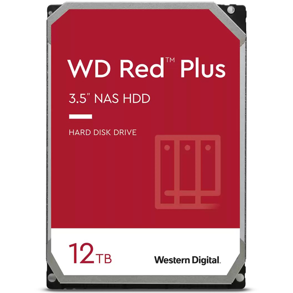 WD Red Plusシリーズ 3.5インチ内蔵HDD NAS用 12TB 3年保証 WD120EFBX