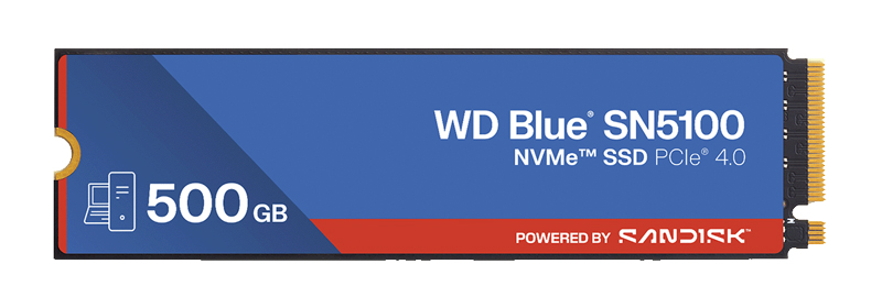 WD Blue SN5100 シリーズ メインストリームモデル M.2 PCIe Gen4x4 NVMe 接続SSD (500GB) WDS500G5B0E