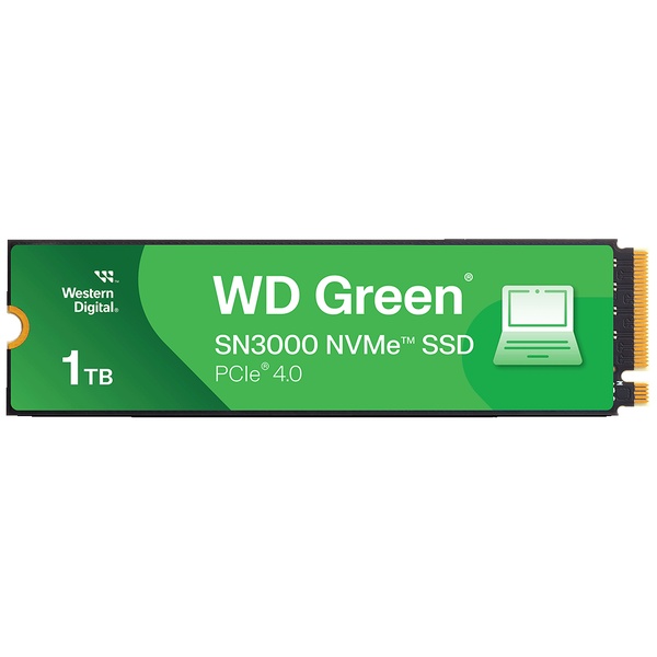 WD Green SN3000 シリーズ エントリーモデル M.2 PCIe Gen4x4 NVMe 接続SSD (1TB)