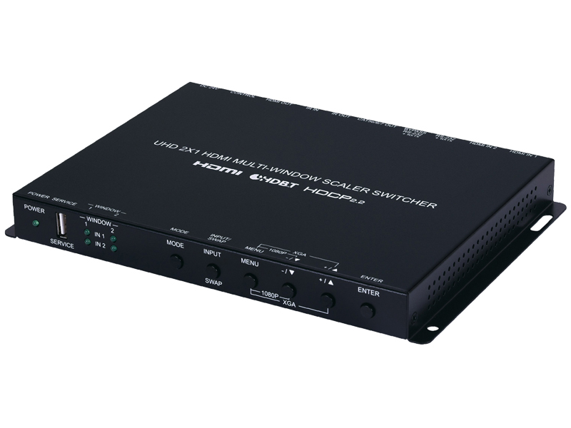 4K UHD 2x1 HDMIマルチウィンドウスケーラースイッチャー