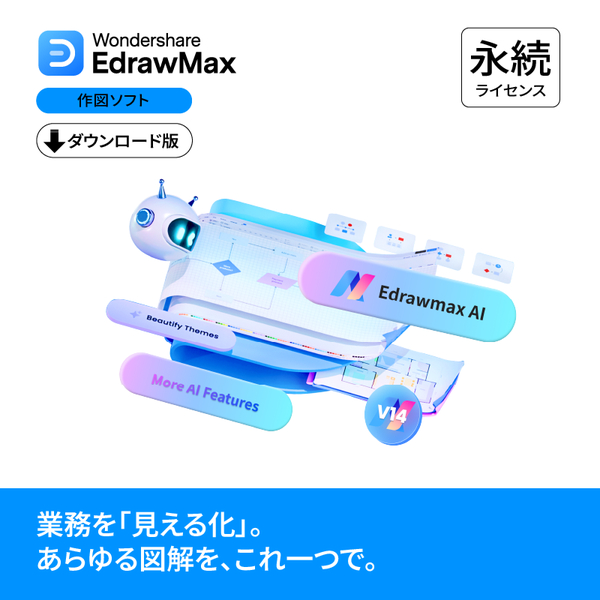 EdrawMax 法人・チーム向け永続ライセンス DL版
