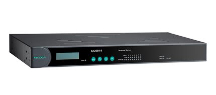 8ポート RS-232C デュアルLANターミナルサーバ、デュアルAC電源