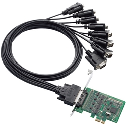 8ポート RS-232C/422/485 PCI Expressボード、ロープロファイル