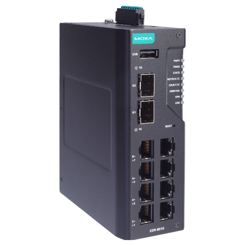 8FE銅線＋2GbE SFPマルチポート 産業用セキュアルーター