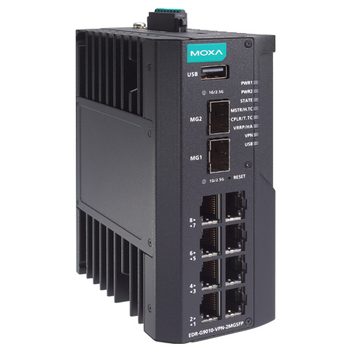 8GbE 銅線＋2GbE SFPマルチポート 産業用セキュアルーター