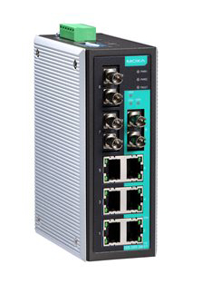 アンマネージドスイッチ、6xRJ45 3xマルチST