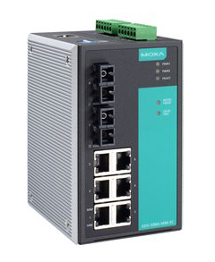 マネージドスイッチ、6xRJ45 2xシングルSC