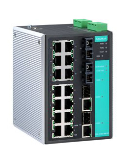 14+シングル(長距離80km)SCコネクタx2+2コンボ10/100/1000BaseT(x)/SFP(mini-GBIC)ポート ギガビットマネージドスイッチ