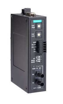 工業用RS-232C/422/485⇒マルチモード ファイバーコンバータ(STコネクタ)、2KVアイソレーション