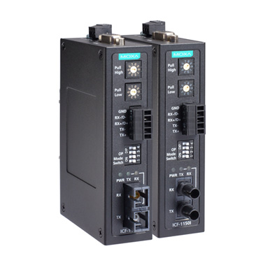 工業用RS-232C/422/485⇒シングルモード ファイバーコンバータ(STコネクタ)、Tモデル