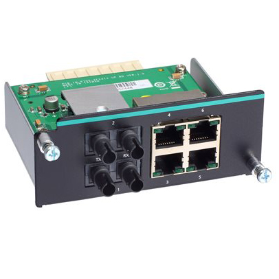 ファーストイーサネットモジュール マルチモード 100BaseFX 2ポート(STコネクタ)及び10/100BaseT(X)4ポート