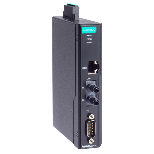 1ポート アドバンスド Modbusゲートウェイ IEC62443-4-2準拠 RJ45×1 マルチモードST×1 DB9 (ワイド温度モデル)