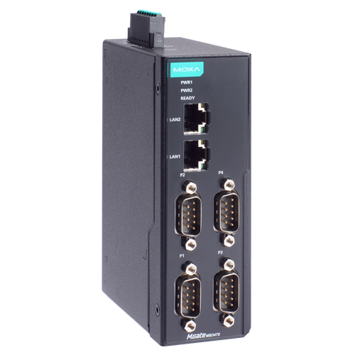 4ポート アドバンスド Modbusゲートウェイ IEC62443-4-2準拠 RJ45×2 DB9 (ワイド温度モデル)