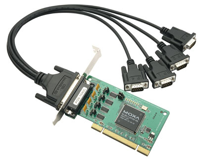 4ポート RS-232C ユニバーサルPCIボード DB9ケーブル付