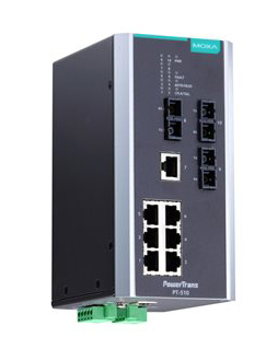 IEC 61850-3認証マネージドスイッチ 7xRJ45 3xシングルSC 48VDC