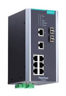 IEC 61850-3認証マネージドスイッチ 8xRJ45 2xシングルLC 48VDC