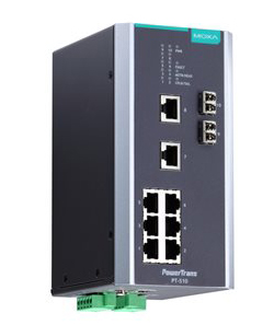 IEC 61850-3認証マネージドスイッチ 8xRJ45 2xシングルLC