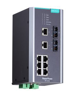 IEC 61850-3認証マネージドスイッチ 8xRJ45 2xシングルSC 24VDC