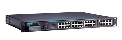 IEC 61850-3認証マネージドラックマウントイーサネットスイッチ 24xRJ45 2絶縁電源(18~72VDC)