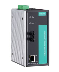 産業用IEC 61850/EN50155イーサネット⇒ファイバーメディアコンバータ/マルチモードSTコネクタ/デュアルリダンダンド電源