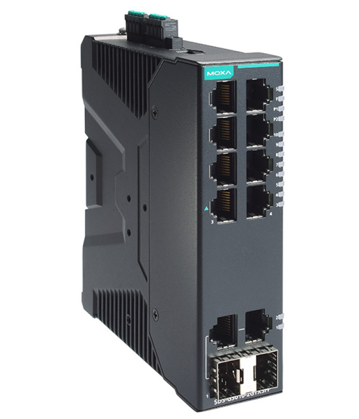 産業用 10ポート フルギガビット スマートイーサネットスイッチ (ワイド温度モデル)