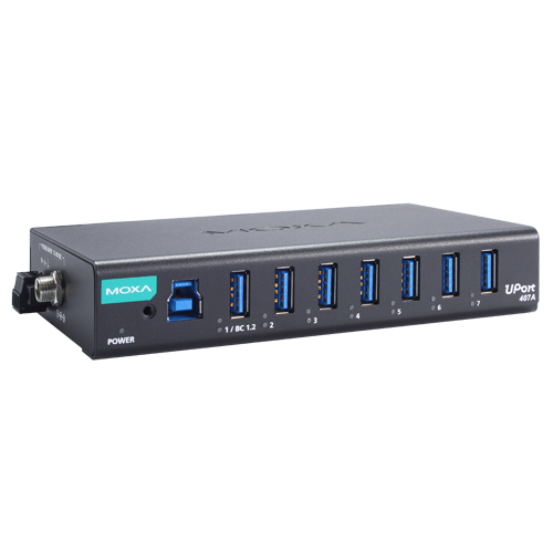 7ポート産業グレードUSB 3.2ハブ ワイド温度モデル